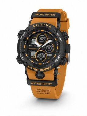Activa X Invicta Digital & Analog Men's Watch - 52mm. Orange & Black, New